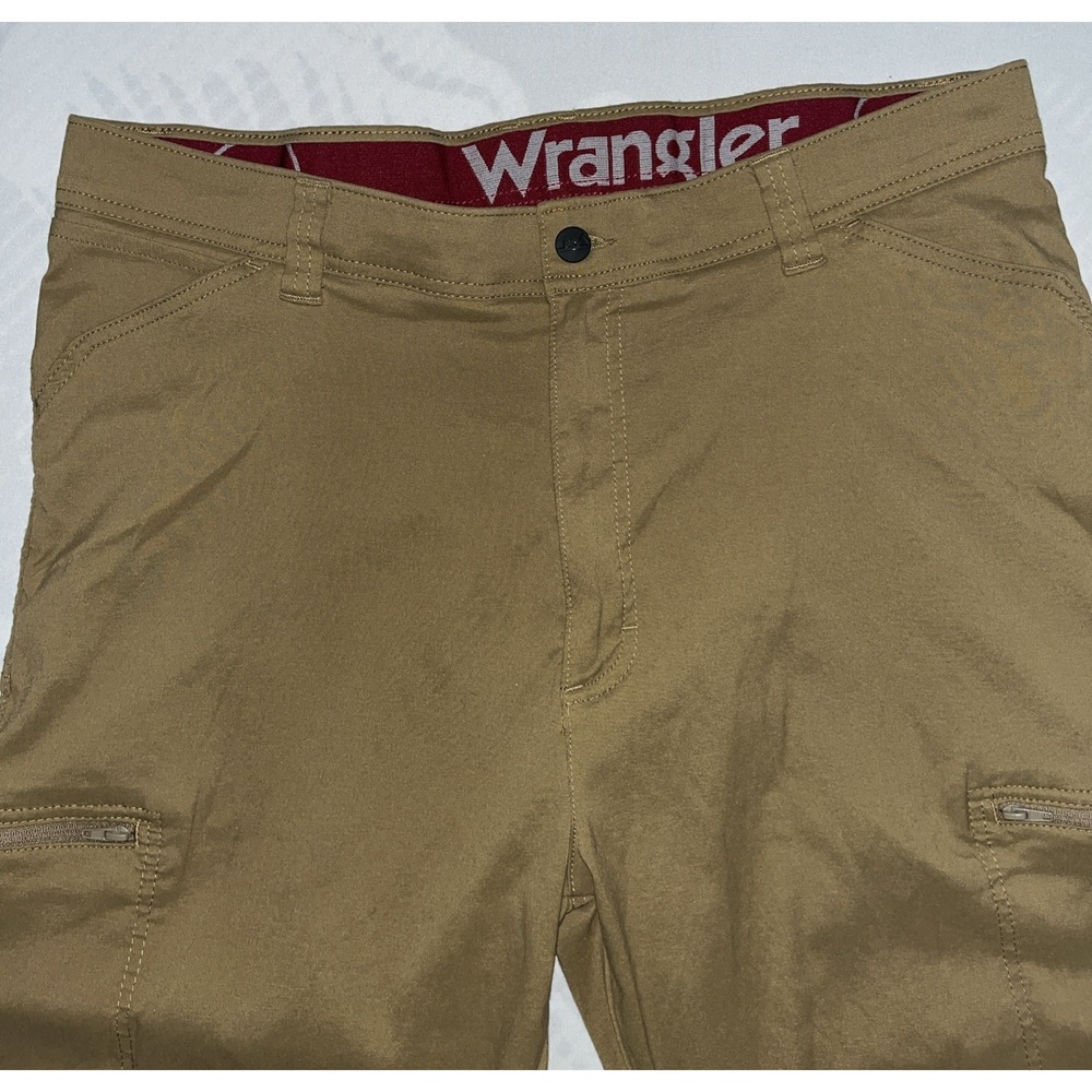 Wrangler ATG Pant Mens 38X30 Brown Nylon Windbreaker Straight Gorpcore Stretch